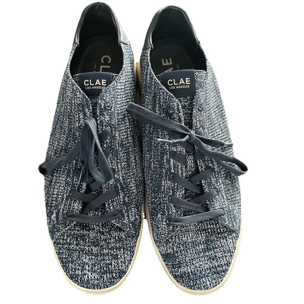 CLAE Bradley Knit‎ Sneakers Men's 12 Navy Blue Minimalist Low Top Casual Shoes